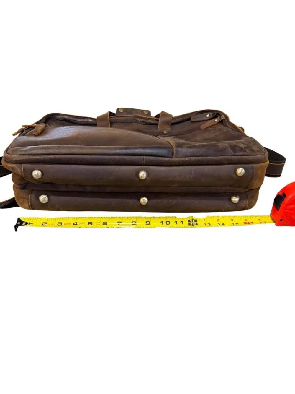 Large Leather Business Briefcase Full Grain Leather Laptop Case Messenger Bag